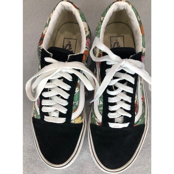 Vans Old Skool Multi Tropic Canvas Suede Shoes Sz 8.5 Womens - Picture 11 of 12